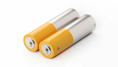 batterie alcaline colore giallo-argento