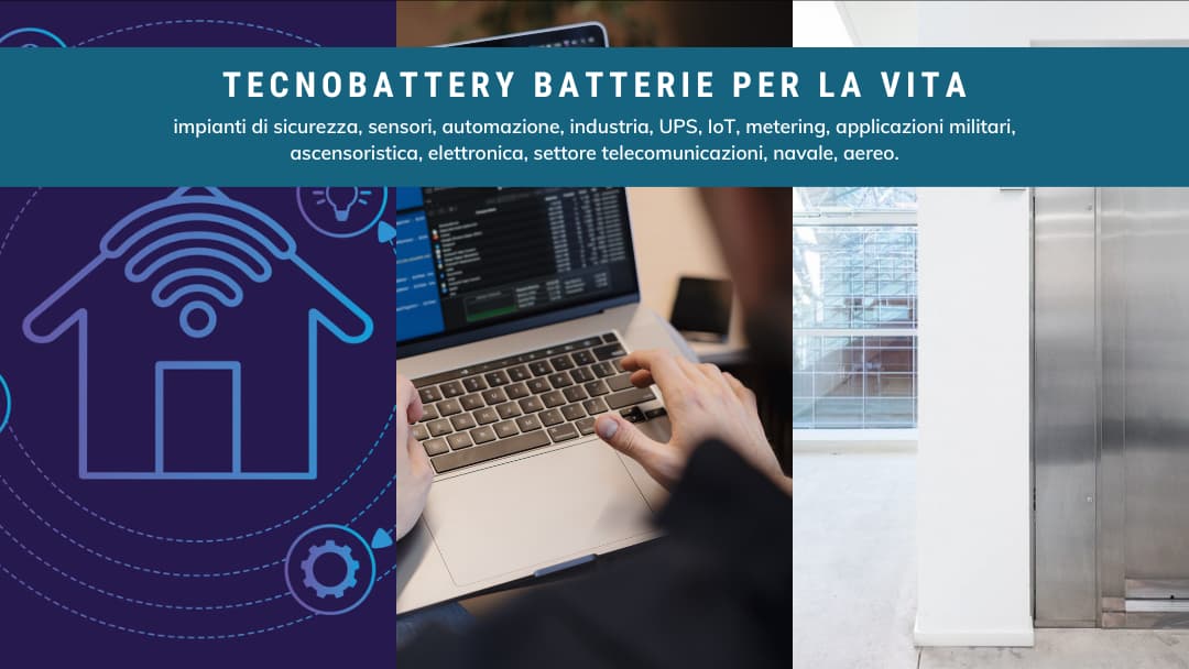 settori batterie per ascensori batterie per sistemi di allarme, batterie per PC